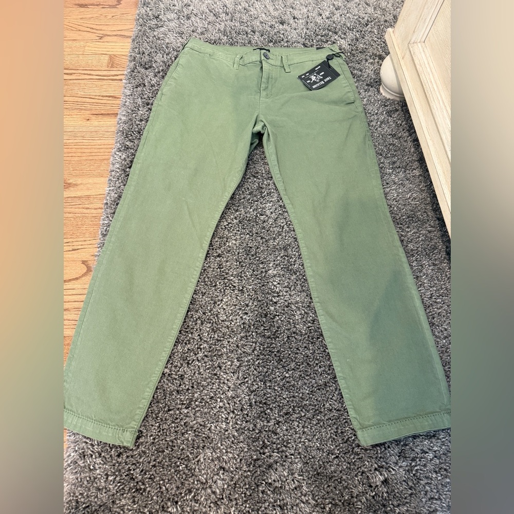 True Religion Men's Straight Jeans in Olive Green